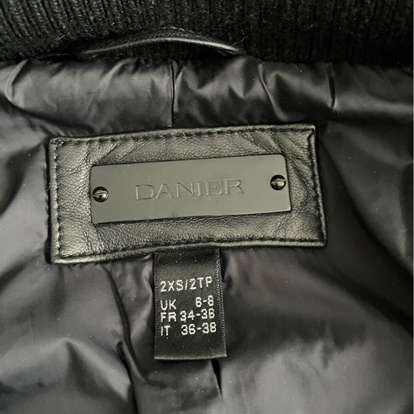 Black Danier winter jacket with leather details - Picture 3 of 6